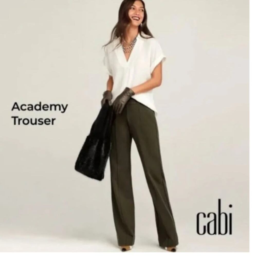 CAbi Women's Olive Academy Trousers Size 0